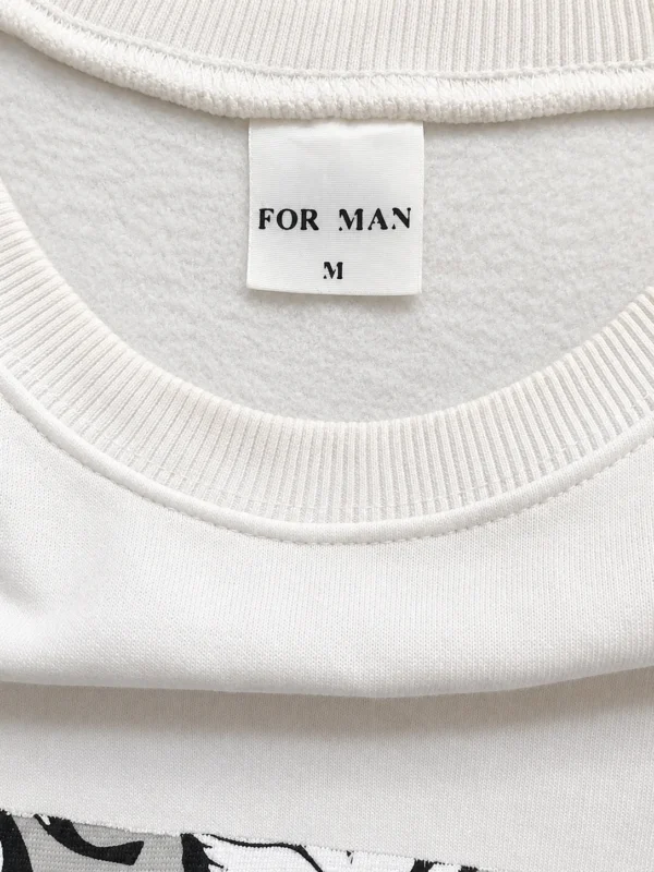 FOR MAN HBA Graphic Botanical Sleeve Crewneck Cream FOR MAN HBA Graphic Botanical Sleeve Crewneck Cream